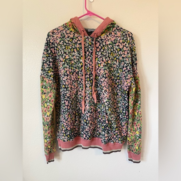 Anthropologie Conditions Apply Felicity Floral Print Quilted Hoodie Large - Picture 3 of 10